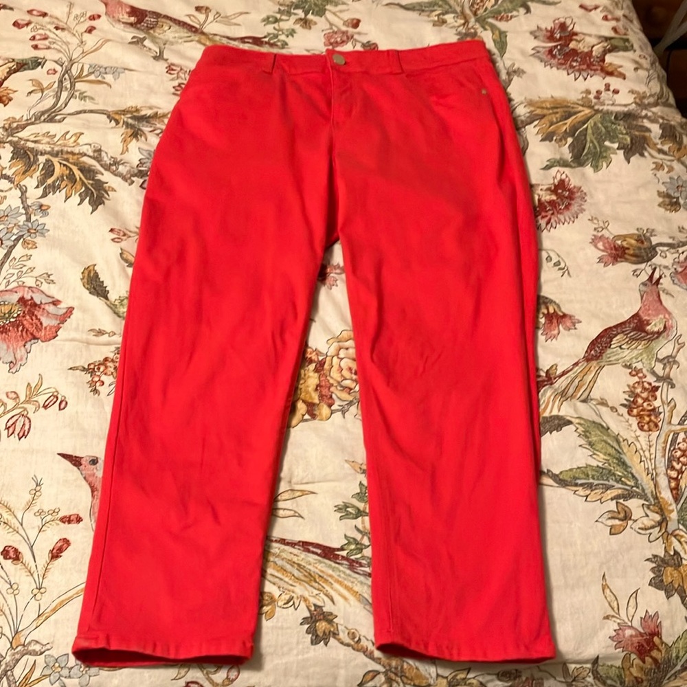 Draper James Red Chinos for a Bold Look